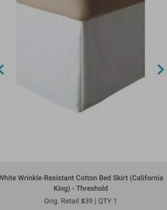 Threshold - Wrinkle-Resistant Bed Skirt (White)